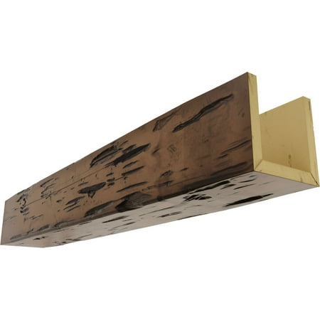 

Ekena Millwork 4 W x 8 H x 10 L 3-Sided (U-beam) Pecky Cypress Endurathane Faux Wood Ceiling Beam Premium Aged