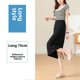 thumbnail image 3 of Falda fina de verano para mujer 2024, nuevo estilo, vestido largo medio, cintura alta, adelgazante, falda de seda negra, línea A, vestido blanco, 3 of 5
