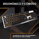 thumbnail image 3 of Kit Mouse Teclado C/luces Led Silenciosas Computadora Laptop Teclado Negro/naranja, 3 of 4