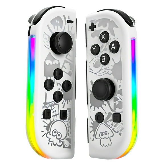 Wireless Game Controller for Switch,Controllers (L/R) with LED,Support/Dual Vibration/Motion Control/Wake-up Function,Purple