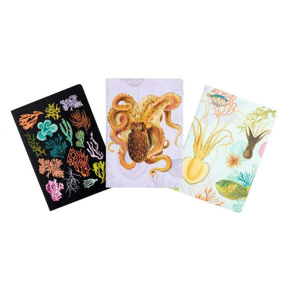 Art of Nature Art of Nature: Under the Sea Sewn Notebook Collection (Set of 3): (Cute Stationery Gift, Gift for Girls, Notebooks), (Paperback)