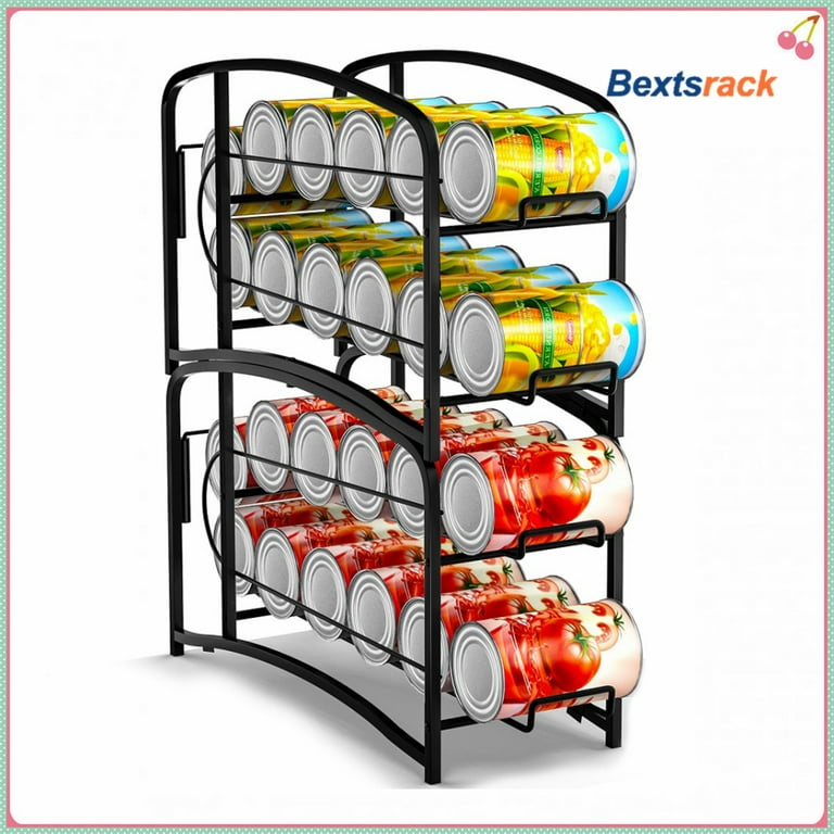 Bextsrack Can Rack Storage Organizer, Stackable Pantry Organizer Can Storage  Dispenser for Kitchen Cabinet or Countertop, Silver 