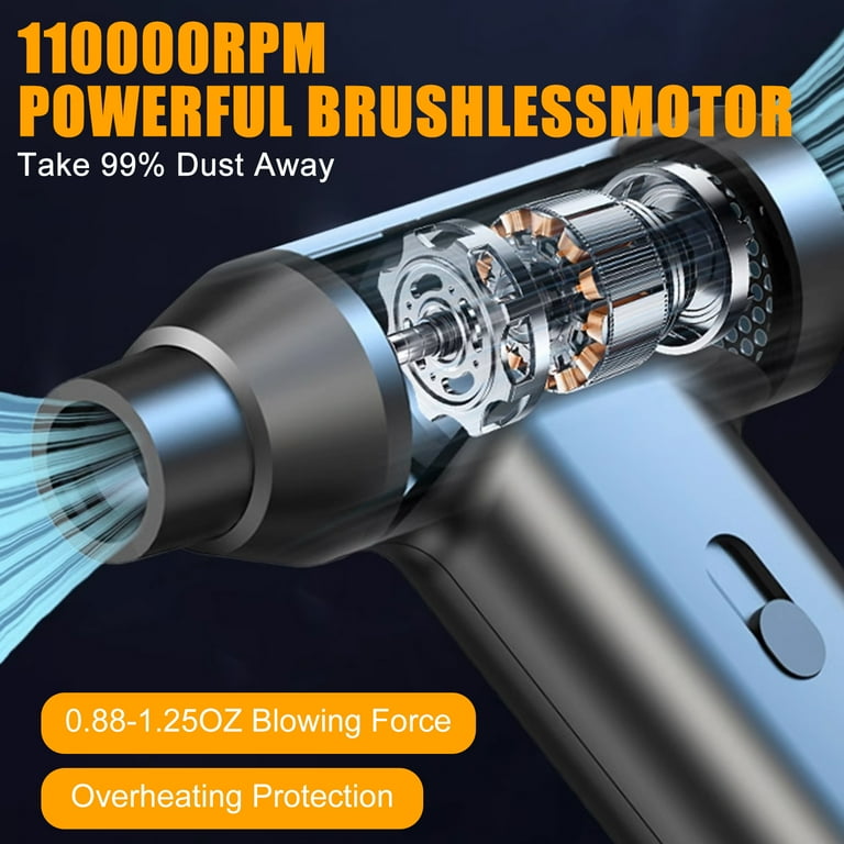 Turbo Violent Fan,Brushless Motor Turbo Violent Fan, Portable Handheld Air Duster Ventilatore Ad Alta Velocità Turbo Fan