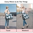 thumbnail image 5 of Light Blue and Black Of Leopard Print Travel Tote Bags for Women Carry On,Large Weekender Bags for Women Travel,Multi Functional Duffle Bag for Work,Shopping,Sports, 5 of 5
