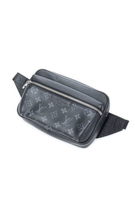 Pre-Owned Louis Vuitton Black Outdoor Bumbag Shoulder Bag Monogram Taigarama