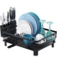 thumbnail image 4 of Hearth & Gear Kitchen Layer Rack For Dishes Storage Dishes And Drain Function Dish Rack Draining Board Pad Dish Drying Rack over Adjustable Small Rolling Rack for Xl Collapsable Dish Drainers Camping, 4 of 7