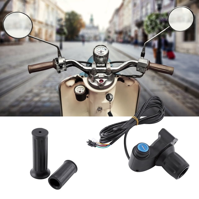 De Agarre del Acelerador de Bicicleta Eléctrica de 12 V-99V, Indicador de Pantalla LED, Mitad de Muñeca Toca con Bloqueo para una Manija de 22.2 mm