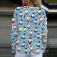 thumbnail image 5 of Wutalume Women's Holiday Style Long Sleeve Knitted Cardigan with Christmas Print, Button Down Jacket for Festive Seasons and Everyday Comfort,Sky Blue 2XL, 5 of 6