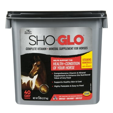 Manna Pro Sho Glo for Horses, Complete Vitamin and Mineral Supplement, 5 lbs