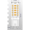 thumbnail image 4 of Paquete de 6 bombillas LED G9 de 3 W, blanco natural 4000 K, 420 LM, equivalentes a una bombilla halógena de 28 W/40 W, bombillas LED G9 con forma de maíz para lámparas de escritorio, sin parpadeo, CA, 4 of 4