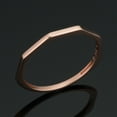 thumbnail image 3 of KoolJewelry 14k Rose Gold 1.5 mm Hexagon Geometric Ring (size 5 - 9) | Minimalist Jewelry for Women, 3 of 5