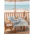 thumbnail image 2 of Outdoor Tablecloth with Umbrella Hole for Patio/Picnic/Party/Camping, Vintage Blue Coastal Waterproof Table Cloth Rectangle Table Cover Washable, Nautical Starfish Coral Summer Ocean Retro (60"x 84"), 2 of 9