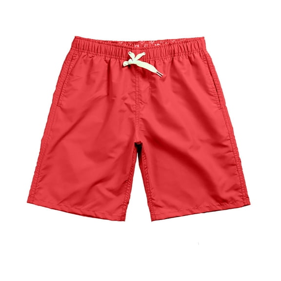 Npasoilc Shorts for Men Drawstring Elastic Waist Surfing Beach Quick-dry Solid Color Casual Beach Shorts
