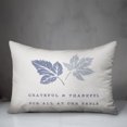 thumbnail image 3 of Creative Products Grateful Blue Leaves 20 x 14 Spun Poly Pillow, 3 of 3