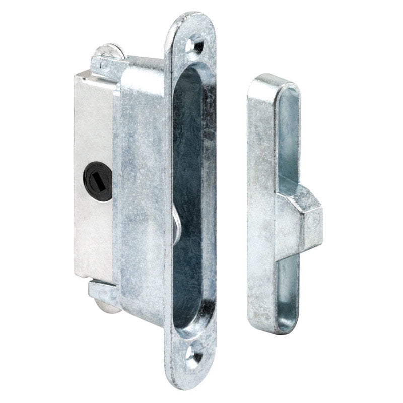 Mortise Lock, 37/8 in. Mounting Holes, Aluminum, 45 Degree Keyway