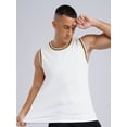 thumbnail image 4 of Nyeemya Men's Basketball Jersey Sleeveless Sports T-shirts Vest Casual Basketball Pullover Sportwear White XXL, 4 of 8