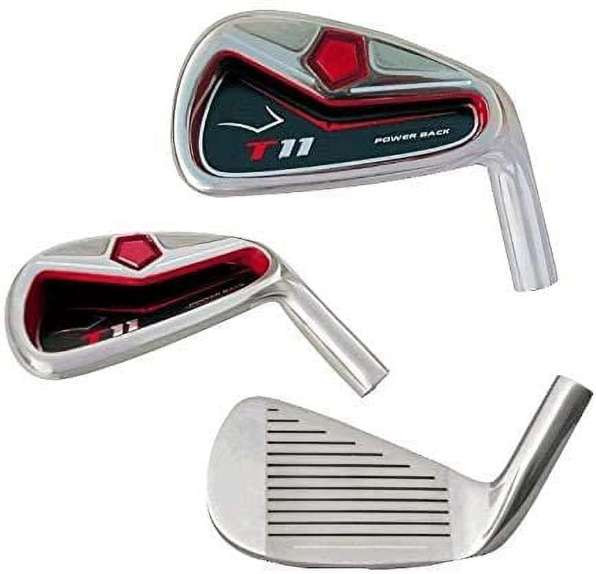 T11 Power Back XL Big & Tall (+2" Over Men's Standard Length) Iron Set 4-SW Golf Clubs Right Handed Stiff Flex Steel Shafts with Jumbo Black Pro Velvet Grip