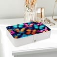 thumbnail image 6 of Butterfly PU Leather Jewelry Boxes Necklace Holder Display Case with Removable Compartment Portable, 6 of 6
