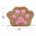 thumbnail image 2 of Cute Cat Paw Shape Crossbody Handbag Plush Shoulder Bag Purse with Chain Strap,Brown, 2 of 4