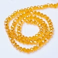 thumbnail image 2 of 10Strand Electroplate Glass Beads Strands AB Color Plated Faceted Rondelle Orange 8x6mm Hole: 1mm 63~65pcs/strand 39~40cm DIY, 2 of 2