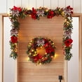thumbnail image 6 of Fall Decorations for Home Qwtwty Christmas Wreath Decoration Imitation Linen Velvet Decoration Ornaments Christmas Tree Rattan Ornaments Christmas Home Decoration, 6 of 6