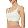 thumbnail image 3 of IWRICH Sports Bra for Women High Support Strappy Sports Bra Moulded Cup High Impact Workout Tops White S, 3 of 7