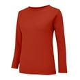 thumbnail image 5 of yunLCZ Women Shirts Women's Semi Turtleneck Sweater Long Sleeved Solid Color Pullover With A Base Shirt Spring And Autumn Loose Sweater Top, 5 of 6