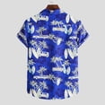 thumbnail image 5 of ALLLIST Mens Shirts with Pockets Short Sleeve Collared Button Down Shirts Blue Casual Hawaiian Clothes for Men, 5 of 9