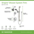 thumbnail image 3 of Origins 2-Handle 1-Spray Shower Trim with 1-Spray Hand Shower in Satin Nickel (Valves Not Included), 3 of 7