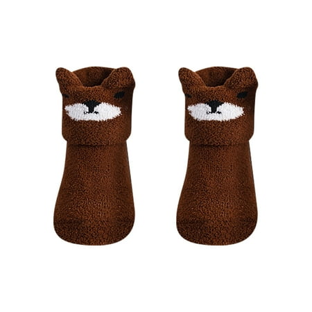 

LASHALL SOCK Baby Anti-Slip Floor Socks Cute Cotton Cartoon Warm Animal Socks Floor Socks For Toddler(Buy 2 Receive 3)