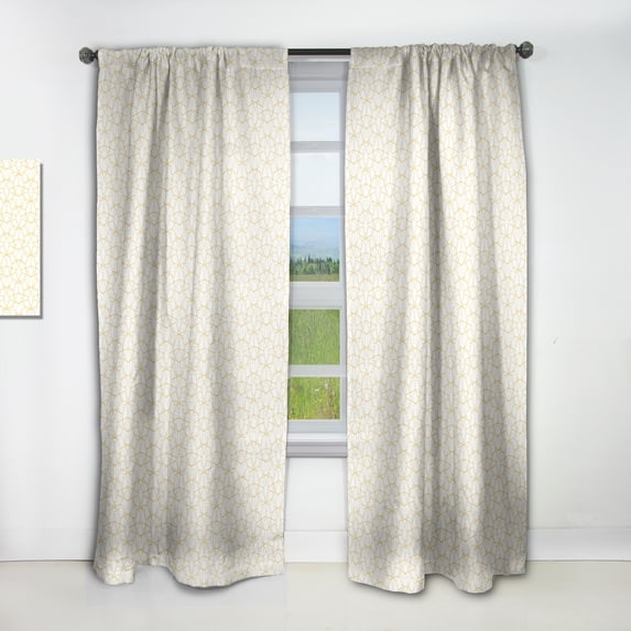 Designart 'Abstract Geometrical Retro Pattern' Mid-Century Modern Curtain Panel