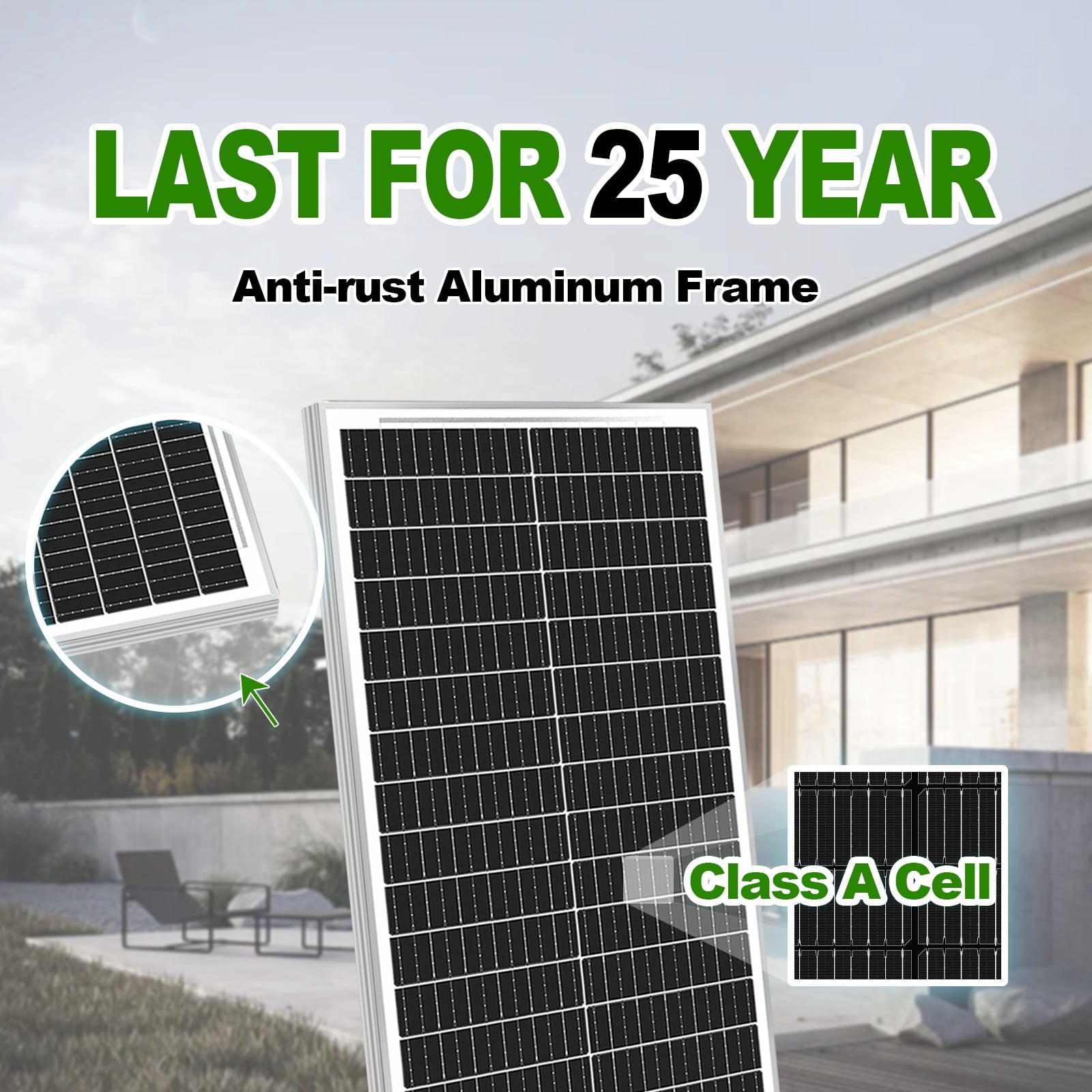 RVPOZWER 500W Solar Panel 5pcs 100 Watt 12 Volt, High-Efficiency Monocrystalline PV Module Power Charger for RV Marine Rooftop Farm Battery Off-Grid Applications, 5pcs 100W Solar Panel