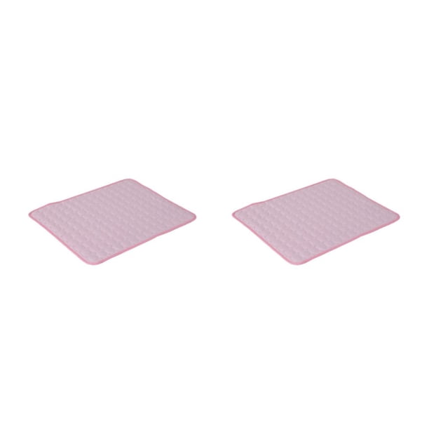 Greeniant Almohadilla para perros Estera para gatos Suministros para mascotas Mano de obra fina Accesorios para el hogar Diseño plegable Manta Rosa SG, 100*70 cm 2piezas
