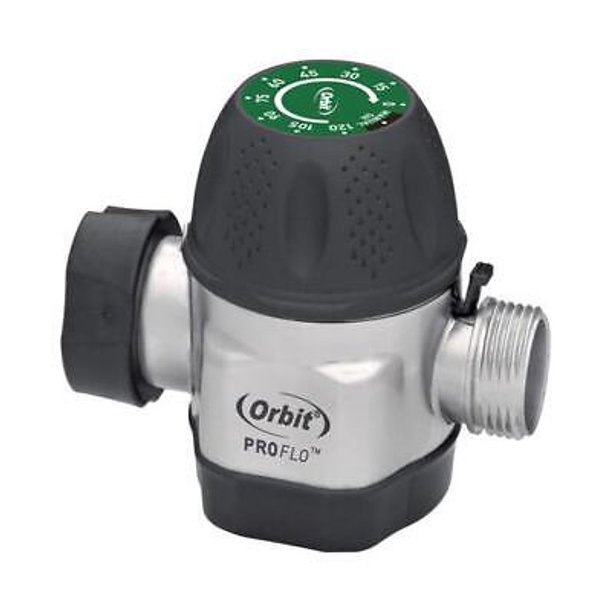 Orbit Pro Flo Metal Black/Gray Mechanical Water Timer