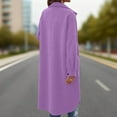 thumbnail image 5 of Niaviben Single Breasted Pea Coat Pea Coats for Women Winter Pea Coats for Women's Long Winter Coats Womens Pea Coat Pea Coat Women Wool Coats Purple 2XL, 5 of 5