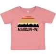 thumbnail image 3 of Inktastic Madison Wisconsin Skyline Retro Sunset Boys or Girls Baby T-Shirt, 3 of 5