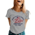 thumbnail image 3 of ibiyuan 250 Anniversary Usa Shirt Womens T Shirts Cotton Crew Fourth Of July Shirts Short Sleeve Independence Day Womens Shirts Womens Long Sleeve Tops, 3 of 5