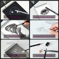thumbnail image 4 of HIFORNY Drawing Kit 58 PCS - Sketching Pencil Set with Graphite, Charcoal, Blending Tools & 3-Color Sketchbook, 4 of 7