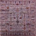 thumbnail image 1 of Ahgly Company Indoor Square Mid-Century Modern Maroon Purple Oriental Area Rugs, 4' Square, 1 of 6