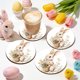thumbnail image 4 of CaiYueKe Easter Bunny Wooden Coasters Heat Resistant Cup Mats for Dining Table Kitchen Decor Insulating Drinkware Protectors Cute Spring Home Decorations, 4 of 7