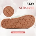 thumbnail image 4 of Women's Fuzzy Slippers Cross Band Memory Foam House Slippers Open Toe, 4 of 6