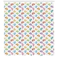 thumbnail image 3 of Ambesonne Owls Shower Curtain, Characters and Dots, 69"Wx84"L, Multicolor, 3 of 3