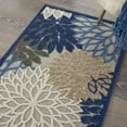 thumbnail image 4 of 3â€™ x 4â€™ Blue Large Floral Indoor Outdoor Area Rug, 4 of 7