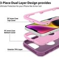 thumbnail image 3 of iPhone 14 Case, [Shockproof] [Dustproof] [Heavy Duty Protection] Protective Anti Scratch Dual Layer Raised Edge Tough Rugged Hybrid TPU Bumper Phone Case for iPhone 14 6.1’’ 5G 2022 Purple, 3 of 15