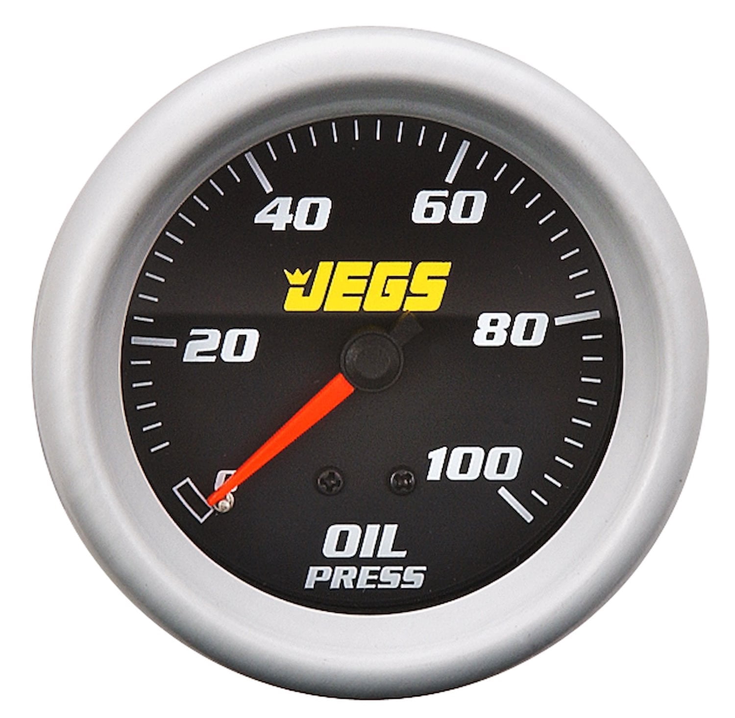 JEGS Oil Pressure Gauge, 2 5/8 in. Mechanical [0-100 psi with Black Face]