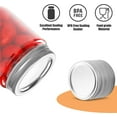 thumbnail image 2 of Ababeny 25pcs Wide Mouth Mason Jar Lids, Wide Mouth Canning Lids Leak-Proof 100% Airtight Tinplate Lids Fits Ball and Kerr Large Mouth Jars, 86mm, 2 of 8