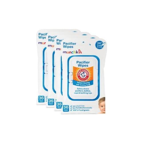 Munchkin Arm & Hammer Baking Soda Pacifier Wipes, 36ct