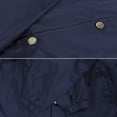 thumbnail image 2 of VKWEAR Men's Lightweight Water Resistant Button Up Nylon Windbreaker Coach Jacket (Black, M), 2 of 4
