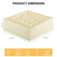 thumbnail image 3 of 2 Pack Sock Drawer Organizer Dividers, 48 Cell Fabric Foldable Sock Storage for Closet Organizers and Storage Boxes for Underwear, Ties Beige, 3 of 6