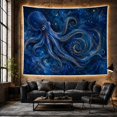 thumbnail image 5 of Moon Stars Dominated with Octopus Shades Head Upper, Mystical Fantasy for Space Lovers, Galaxy Room Decor, Graduation Gift, Tapestry Wall Hanging for Bedroom and Dorm, 5 of 6